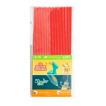 Стрижні для 3D-ручки 3Doodler Start червоні, 24 шт. (3DS-ECO03-RED-24)