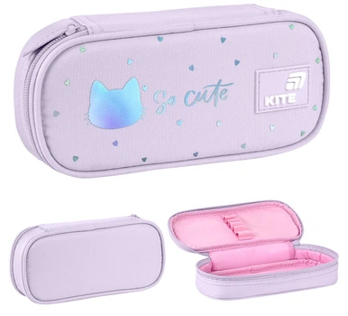 Пенал шкільний Kite So Cute 21x8.5x4.5 см Фіолетовий (K26-662-21)
