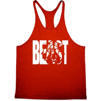 Мужская майка для бодибилдинга BEAST Pink Hero красная 889-3 L