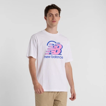 Чоловіча біла футболка New Balance X Face Oka Smile 48 (M) (MT51968WT)