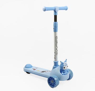 Самокат трехколесный Skyper KR-6093 колеса PU со светом и музыкой. Blue and White (189258)