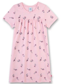 Ночная рубашка с коротким рукавом Sanetta для девочки 104 см 232295 розовый цвет