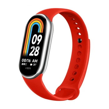Ремінець Prime для Xiaomi Mi Band 8 / 9, силіконовий, з металевим фіксатором, Red