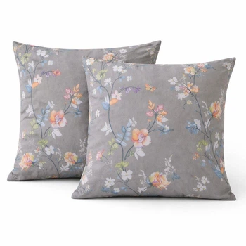 Наволочка Бязь Floral Mist 50*70 см Серый