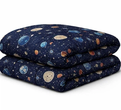 Пододеяльник Бязь Cosmic Dream 145*210 см Темно-Синий