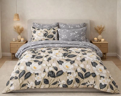 Комплект постільної білизни Бязь Silver Magnolia 200х220 см Сірий