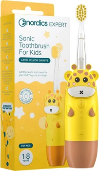 Дитяча звукова щітка Nordics Expert Kids Electric CA910 USB Жираф жовта