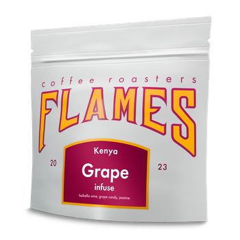 Кава в зернах Flames Coffee Кенія Виноград свіжообсмажена під фільтр та еспресо 250г
