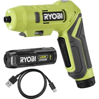 Отвертка аккумуляторная Ryobi RSDP4-120G 4В, USB, Lithium, 1х2Ah, 5Нм, 200об/мин, поворотная ручка (5133005958) Ryobi 5133005958 992505