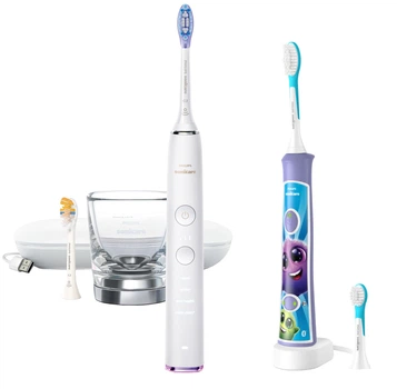 Електрична зубна щітка Philips Sonicare HX9917/88 Diamond Clean Smart 9400 + Дитяча електрична зубна щітка Philips Sonicare HX6322/12 (комплект)