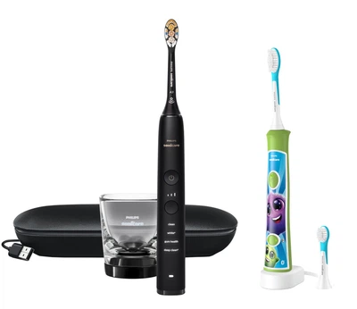 Електрична зубна щітка Philips Sonicare HX9911/17 Diamond Clean 9000 + Дитяча електрична зубна щітка Philips Sonicare HX6352/11 (комплект)
