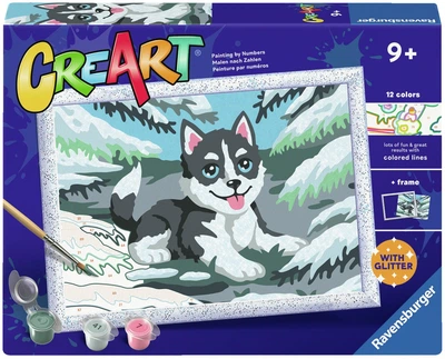 Картина за номерами Ravensburger CreArt Зухвалий хаскі 12023261 (4005555232612)