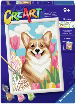 Картина за номерами Ravensburger CreArt Квітковий коргі 12023258 (4005555232582)