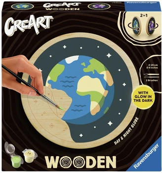 Картина за номерами Ravensburger CreArt Wooden Земля вдень і вночі 12023155 (4005555231554)