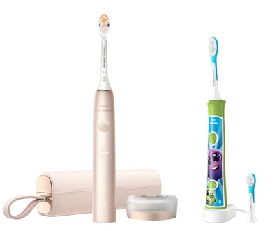 Електрична зубна щітка Philips Sonicare HX9992/11 Prestige з технологією SenseIQ серії 9900 + Дитяча електрична зубна щітка Philips Sonicare HX6352/11 (комплект)