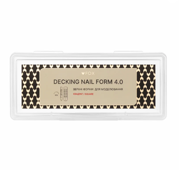 Формы для моделирования ногтей FOX Decking Nail form 2.0 Квадрат 24 шт
