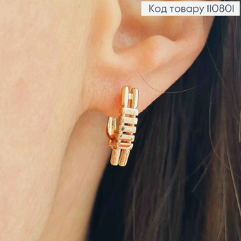 Серьги с перепонками, 1.7 см, английская застежка, XUPING 18К