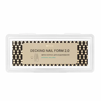 Формы для моделирования ногтей FOX Nail form 2.0 Балерина 24 шт