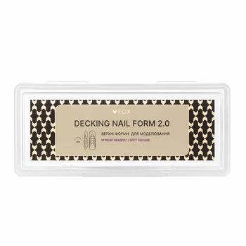 Формы для моделирования ногтей FOX Nail form 2.0 Мягкий квадрат 24 шт