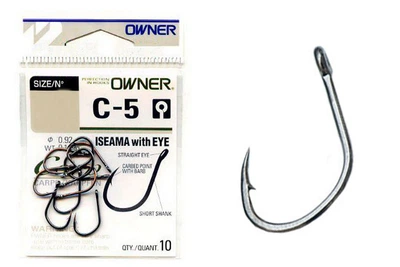 Крючки Owner Iseama with Eye C5-53265 №8 (12шт/уп) (6110056002)