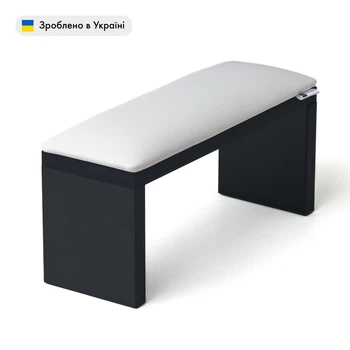 Підставка манікюрна Wood на чорних ніжках, білий колір