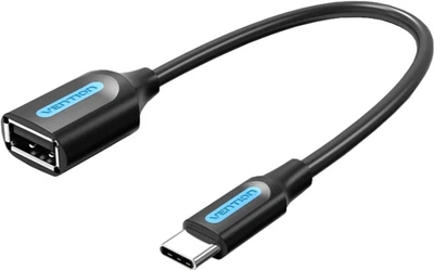 Adapter Vention USB 2.0 Type-C - USB A (OTG) 0.15 m Black (6922794749399)