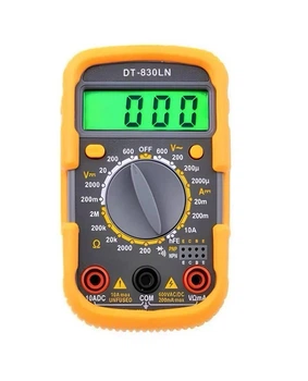 Цифровий мультиметр DT-830LN з підсвіткою, універсальний тестер напруги та опору до 600 В, електронний прилад