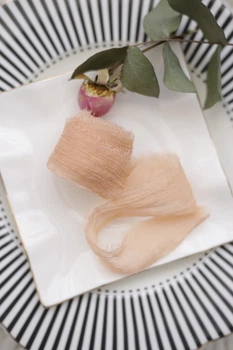 Декоративная лента из жатого шелка VTILENE, Peach, 5 см, 3 м