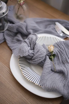 Марлевая салфетка для праздничного стола VTILENE , Light grey, 45х45 см