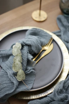 Салфетка сервировочная с окрашенной марли VTILENE , Dusty blue, 45х45 см