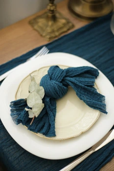Салфетка с окрашенной марли для праздников VTILENE , Teal blue, 45х45 см