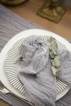 Салфетка с плотной марли для декора стола VTILENE, Light grey, 35х35 см