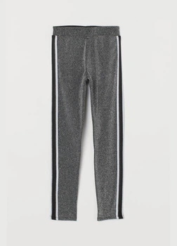 Брюки підліток дівчинка Сірий блискучі H&M 158р (0840906 )