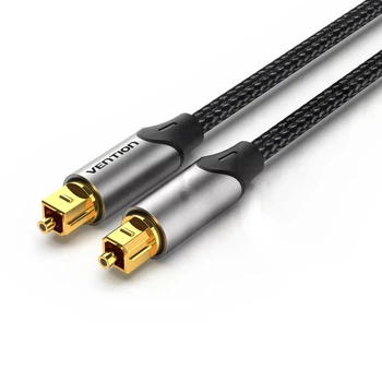 Кабель аудио Vention Toslink оптоволоконный аудиокабель 1.5м Gray (BAVHG)