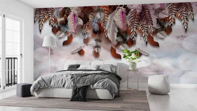 Фотообои флизелиновые Print-walls Перья мыслей 0593 300×200 см (Ш×В)