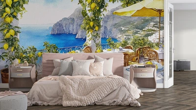 Фотообои флизелиновые Print-walls Лимонная терраса 0719 400×250 см (Ш×В)