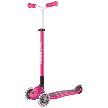Детский самокат Globber Master Lights Fuchsia от 4 до 14 лет (663-110)