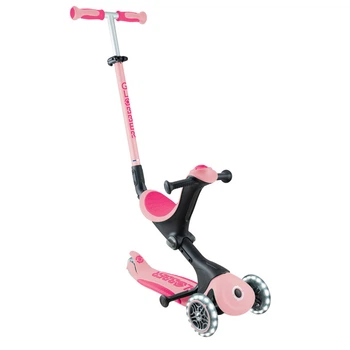 Самокат с сиденьем 3 в 1 Globber GO-UP Deluxe Lights Pastel Pink от 1 до 9 лет (646-710-2)
