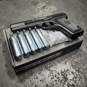 Пневматичний пістолет Borner TT Blowback + 500 кульок та 5 балонів