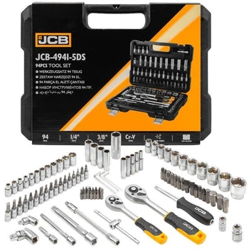 Набір інтрументу комбінований 94 пр. 1/4", 3/8" (6-гр.) (4-22 мм) | 59718 | JCB