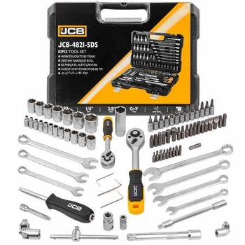 Набір інструменту комбінований 82 пр. 1/4", 3/8" (6-гр.) (4-22 мм) | 59773 | JCB