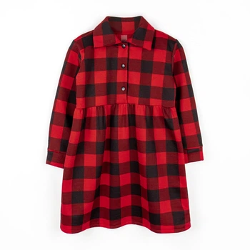 Платье с начесом Dexter`s в клетку plaid 122 см красный