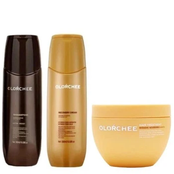 Набор для питания и восстановления волос Olorchee: Шампунь Olorchee Nourishing Moisture Extra Moist 300 мл + Экспресс-уход Olorchee Recovery Cream One Minute Repair 300 мл + Несмываемая маска Olorchee Intensive Nourishing Leave In Mask 250 мл