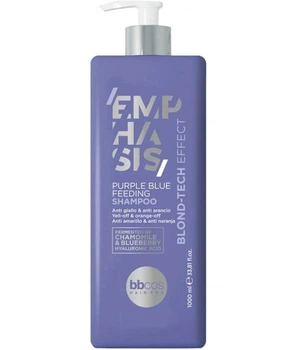 Питательный шампунь с фиолетово-синими пигментами BBcos Emphasis Blond-Tech Effect Purple Blue Powering Shampoo 1000 мл