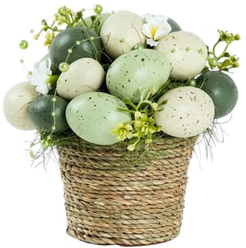 Великодня прикраса Homla Easter Joy з яйцями в горщику 18x18x18см (5906496725609)