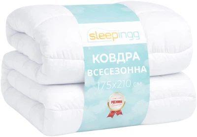 Одеяло Sleepingg Dream всесезонное Двухспальное 175х210 см Антиаллергенное волокно Белое (4820227289097)