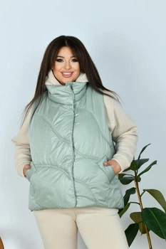 Жіноча батальна безрукавка 0203 фісташка, 3XL