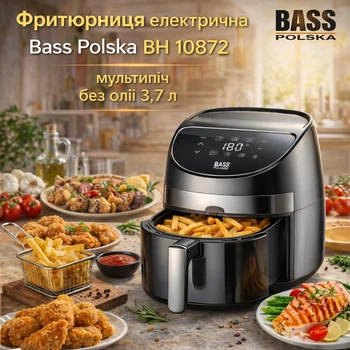 Фритюрница электрическая Bass Polska BH 10872 Мультипечь без растительного масла 3,7 л