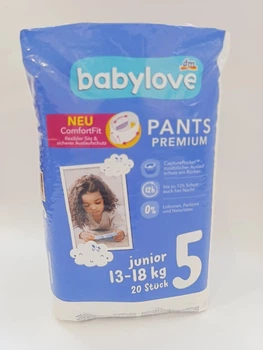 Підгузники - трусики Babylove 5, Premium Junior, 13-18 кг, 20 шт в пачці