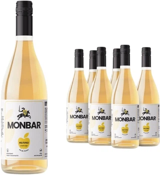 Упаковка сидру Monbar Яблуко сухий газований 6% 0.75 л х 6 шт (14820289480132_4820289480135)